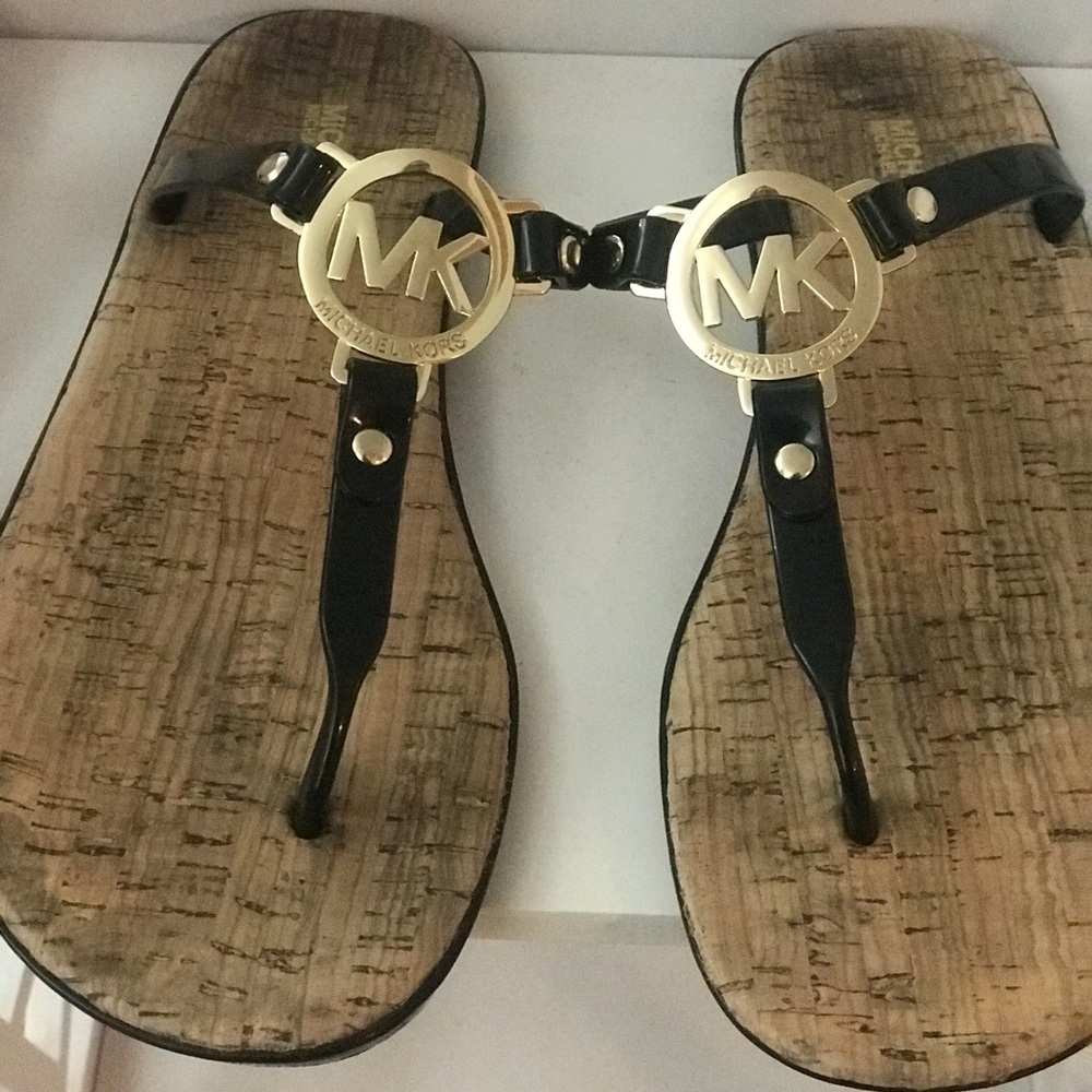 Michael Kors flip-flops with VERY minimal wear